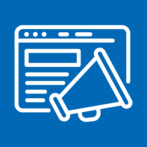 Icon für Presse und Öffentlichkeitsarbeit